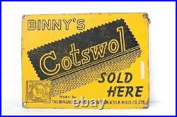 Porcelain Enamel Sign Board Vintage Advertising Binny Cotswol Collectible C-9