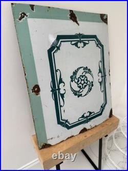Porcelain Enamel Vintage French/Kitchen /Splashback /Sign /Shabby Chic Bathroom
