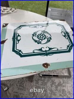 Porcelain Enamel Vintage French/Kitchen /Splashback /Sign /Shabby Chic Bathroom