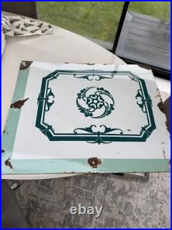Porcelain Enamel Vintage French/Kitchen /Splashback /Sign /Shabby Chic Bathroom