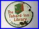 RARE_Enamel_Sign_The_Tabard_Inn_Library_Double_Sided_Original_01_ktk
