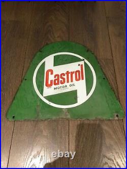 RARE Vintage Porcelain Enamel Sign Of Castrol Motor Oil Rare Collectibles