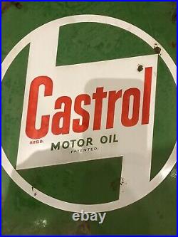 RARE Vintage Porcelain Enamel Sign Of Castrol Motor Oil Rare Collectibles