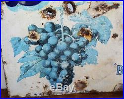 RESERVED Burgoyne's wine enamel sign advertising decor mancave metal vintage