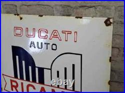 RICAMBI Enamel Sign 19.7x15.7 (50x40cm) Vintage Rare Porcelain Advertising Sign RICAMBI Enamel Sign 19.7x15.7 (50x40cm) Vintage Rare Porcelain Advertising Sign