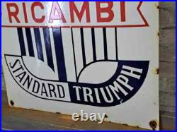 RICAMBI Enamel Sign 19.7x15.7 (50x40cm) Vintage Rare Porcelain Advertising Sign RICAMBI Enamel Sign 19.7x15.7 (50x40cm) Vintage Rare Porcelain Advertising Sign
