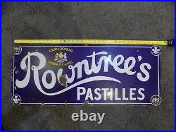 ROWNTREE'S Enamel Advertising Sign Vintage