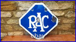 R. A. C. Vintage Double Sided Original Enamel Sign