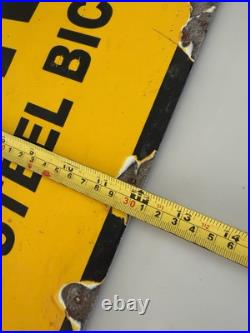 Raleigh Vintage Porcelain Enamel Sign Man Cave/cycling / BMX / Burner / Large Raleigh Vintage Porcelain Enamel Sign Man Cave/cycling / BMX / Burner / Large