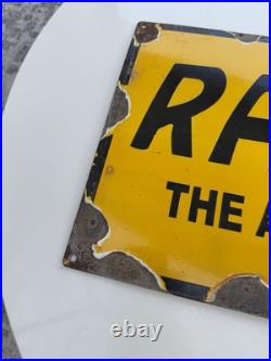 Raleigh Vintage Porcelain Enamel Sign Man Cave/cycling / BMX / Burner / Large Raleigh Vintage Porcelain Enamel Sign Man Cave/cycling / BMX / Burner / Large