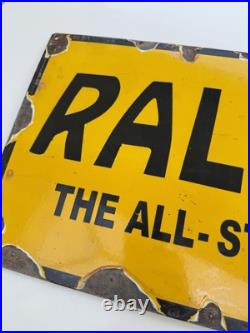 Raleigh Vintage Porcelain Enamel Sign Man Cave/cycling / BMX / Burner / Large Raleigh Vintage Porcelain Enamel Sign Man Cave/cycling / BMX / Burner / Large