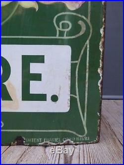 Rare Antique Vintage Churchman's Tortoiseshell Enamel Advertising Sign