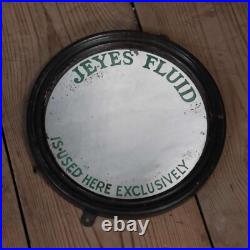 Rare Antique Vintage Jeyes Fluid Advertising Mirror Shop Tin Enamel Sign Kitchen