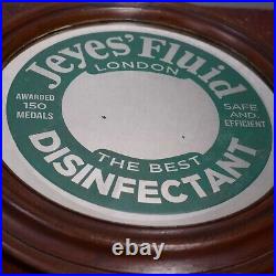 Rare Antique Vintage Jeyes Fluid Advertising Mirror Shop Tin Not Enamel Kitchen