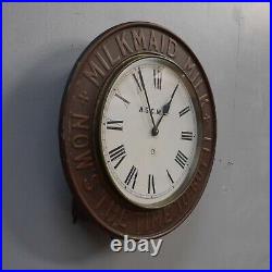 Rare Antique Vintage Milkmaid milk Advertising Clock Tin Not Enamel Kitchen Sign