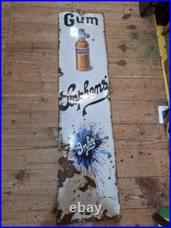 Rare Large Vintage Enamel Sign Stephens Ink & Gum