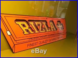 Rare Original Enamel Rizla Shop Advertising Sign Vintage Tobacco Cigarette