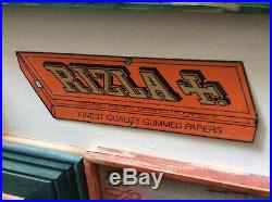 Rare Original Enamel Rizla Shop Advertising Vintage Tobacco Sign