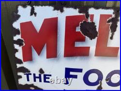 Rare Original Vintage Melox Dog Food Enamel Sign 66x46cm Jordan Bilston