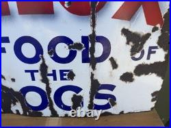 Rare Original Vintage Melox Dog Food Enamel Sign 66x46cm Jordan Bilston