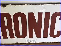 Rare, Original, Vintage,'Post &Chronicle' Enamel Advertising Sign