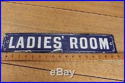 Rare Vintage 100% Original Midlands Railway Door Plate Enamel Sign Ladies Room