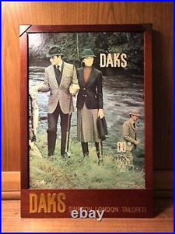 Rare Vintage 1960s DAKS Simpson London Tailors Shop Advertising Sign Not Enamel