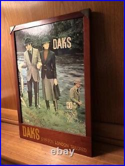 Rare Vintage 1960s DAKS Simpson London Tailors Shop Advertising Sign Not Enamel