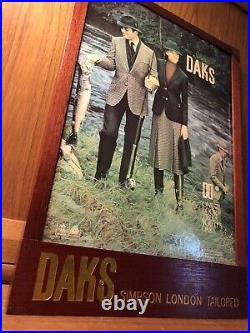 Rare Vintage 1960s DAKS Simpson London Tailors Shop Advertising Sign Not Enamel