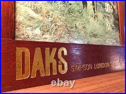 Rare Vintage 1960s DAKS Simpson London Tailors Shop Advertising Sign Not Enamel