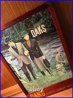 Rare Vintage 1960s DAKS Simpson London Tailors Shop Advertising Sign Not Enamel