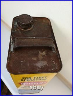Rare Vintage AUTOBRITE CAR & VEHICLE Polish 1960s Tin Can Not Oil Enamel Sign