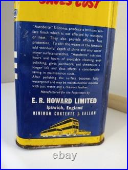 Rare Vintage AUTOBRITE CAR & VEHICLE Polish 1960s Tin Can Not Oil Enamel Sign