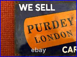 Rare Vintage Enamel Purdey Cartridges Sign
