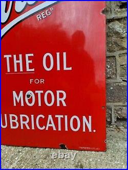 Rare Vintage Filtrate Oils Motor Lubrication Enamel Sign Automobilia Petrol Shed