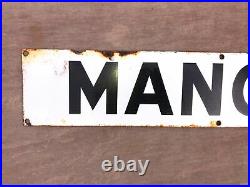 Rare Vintage MANCHESTER Enamel Sign