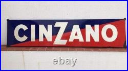 Rare Vintage Old Original 1950s Cinzano Enamel Sign Large