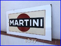 Rare Vintage Old Original 1960s Martini Enamel Sign Large