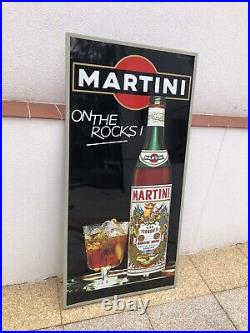 Rare Vintage Old Original 50s Martini Tin Sign Not Enamel