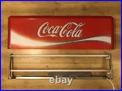 Rare Vintage Old Original 70s Coca Cola Advertising Light Sign Not Enamel