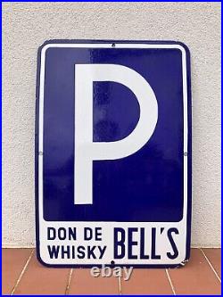 Rare Vintage Old Original Bell's Whiskey? Bar Advertising Enamel Sign
