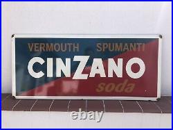 Rare Vintage Old Original CINZANO Metal Sign Not Enamel Emailschild Blechschild