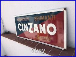 Rare Vintage Old Original CINZANO Metal Sign Not Enamel Emailschild Blechschild