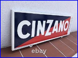 Rare Vintage Old Original Cinzano Thermometer Metal Sign Not Enamel Working