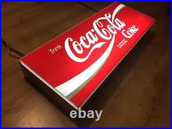 Rare Vintage Old Original Coca Cola Light Sign Not Enamel Large