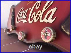 Rare Vintage Old Original Coca Cola Wooden Clothes Hanger Sign Not Enamel