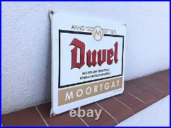 Rare Vintage Old Original Late 50s Duvel Beer Enamel Sign
