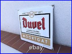 Rare Vintage Old Original Late 50s Duvel Beer Enamel Sign