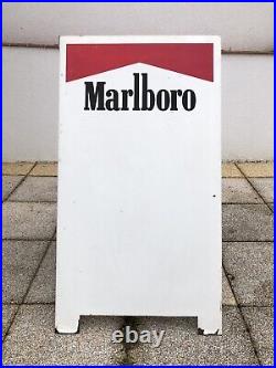 Rare Vintage Old Original Marlboro Cigarettes Advertising Metal Sign Not Enamel