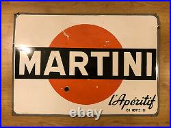 Rare Vintage Old Original Martini Enamel Sign